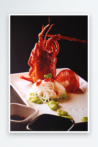 红油龙虾仔美食高清摄影图