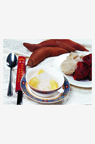 天山雪莲炖官燕美食高清摄影图