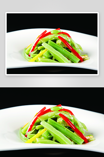 三彩贡菜美食高清摄影图