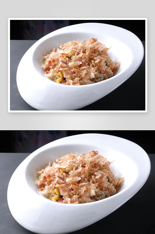 特色法式鹅肝炒饭美食高清摄影图