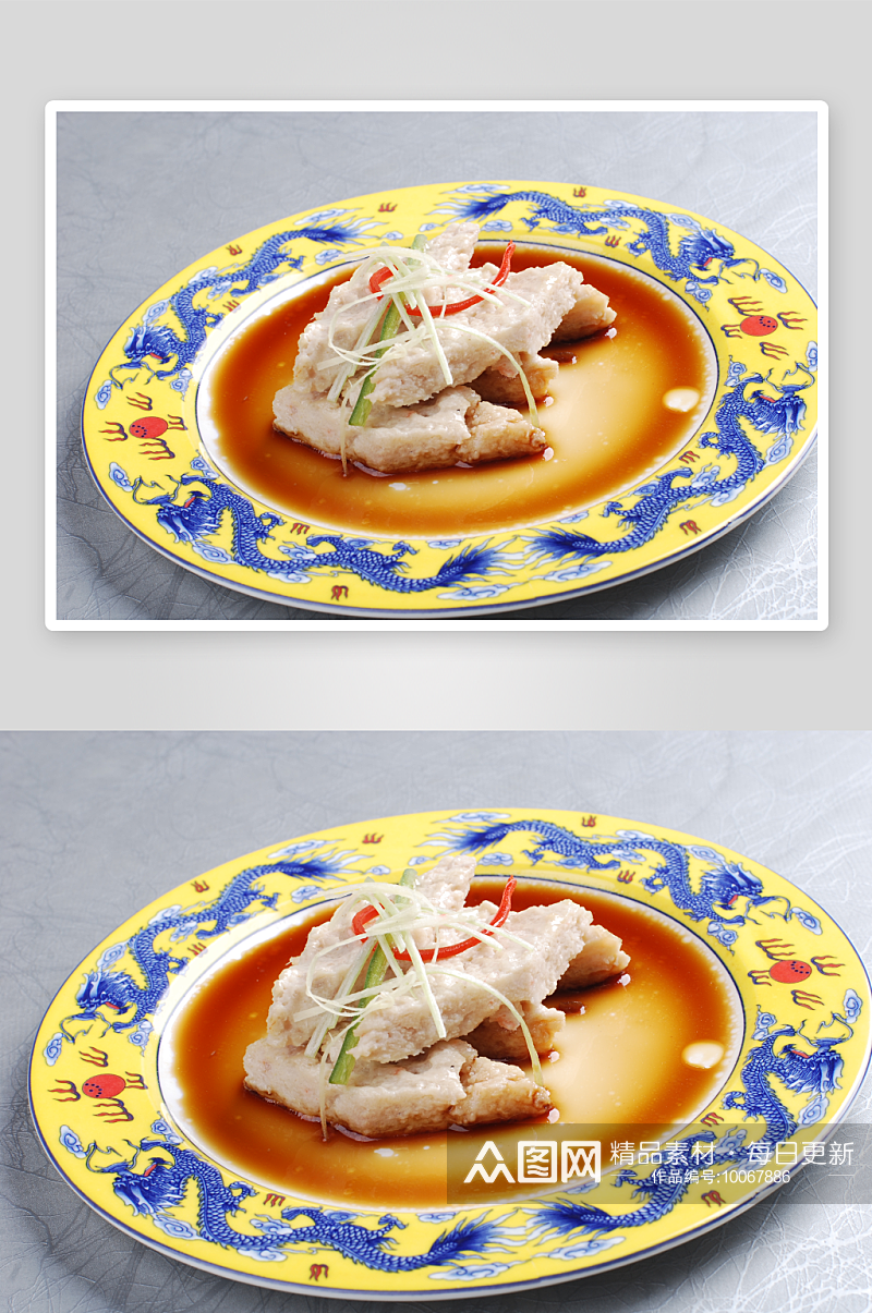 豉汁蒸虾羔美食高清摄影图素材