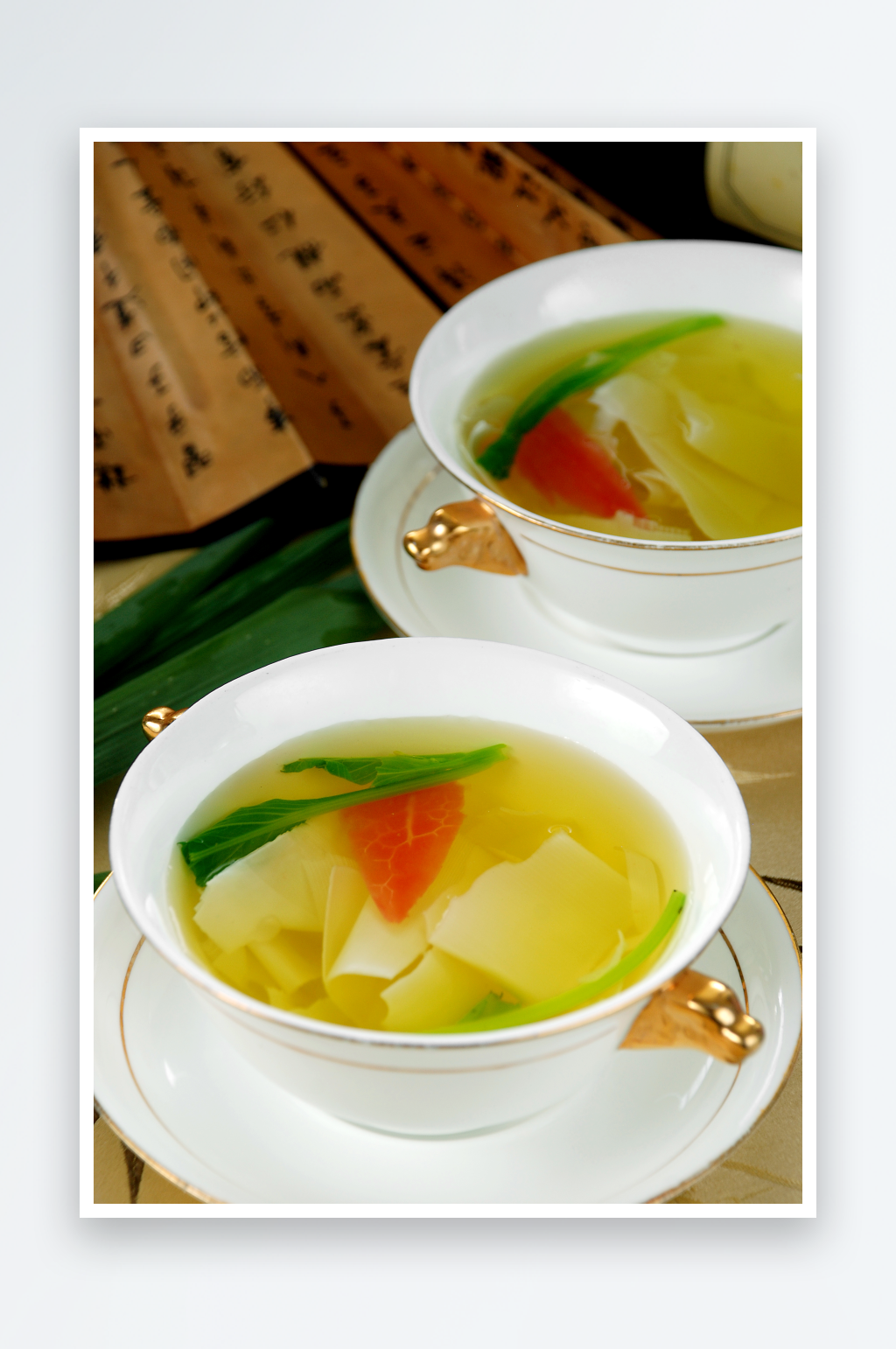 清汤苦笋衣美食高清摄影图素材