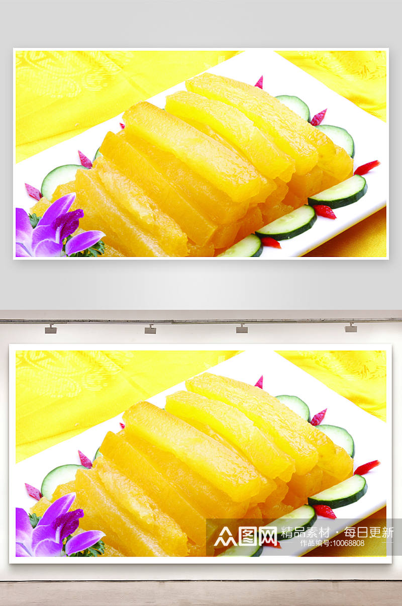 冰脆瓜条美食高清摄影图素材