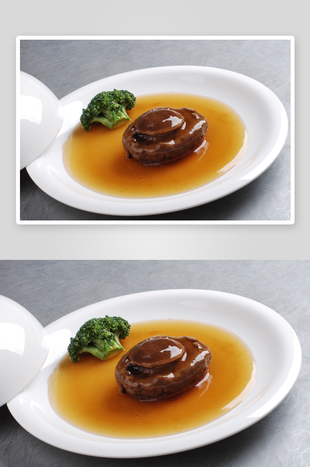 鲍汁扣南非鲍美食高清摄影图素材