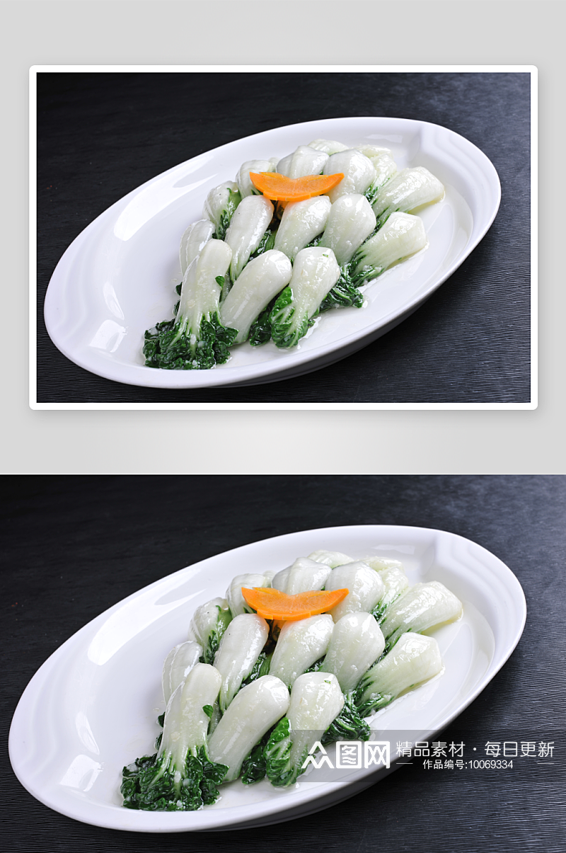蒜茸奶白菜美食高清摄影图素材