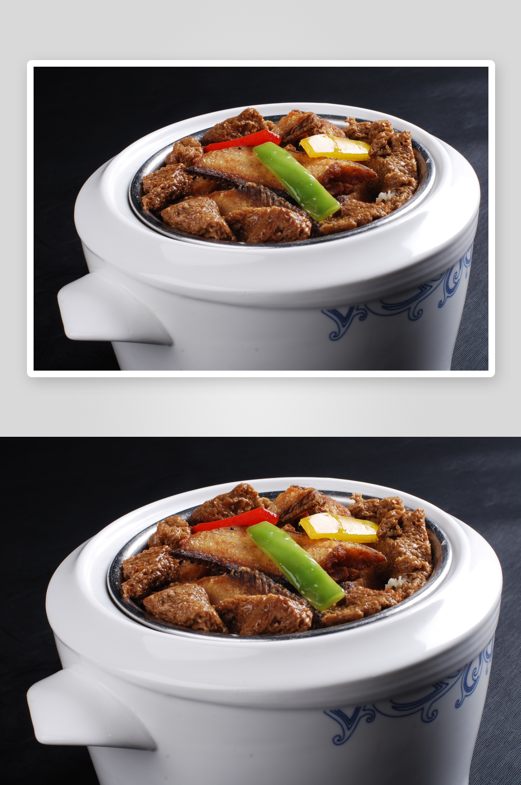 酒肆烤麸煨带皮美食高清摄影图素材