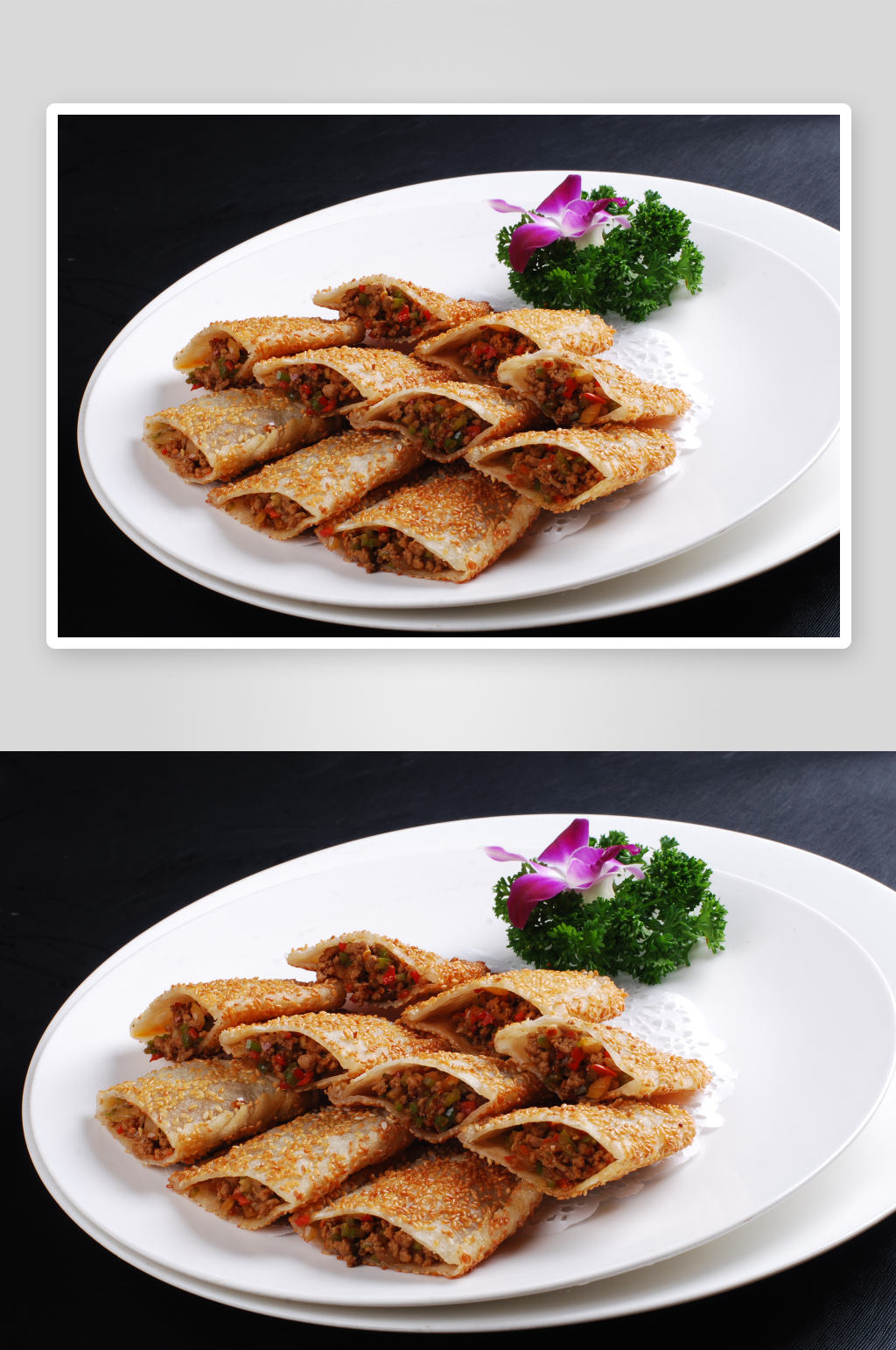 酒肆布袋饼美食高清摄影图素材