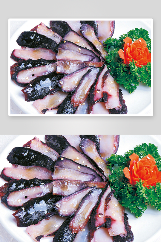 精拌海鲜菇美食高清摄影图