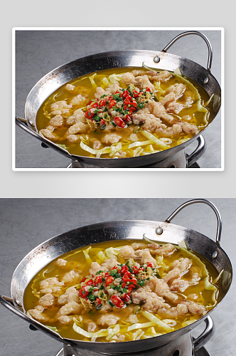 酸菜炖酥肉美食高清摄影图