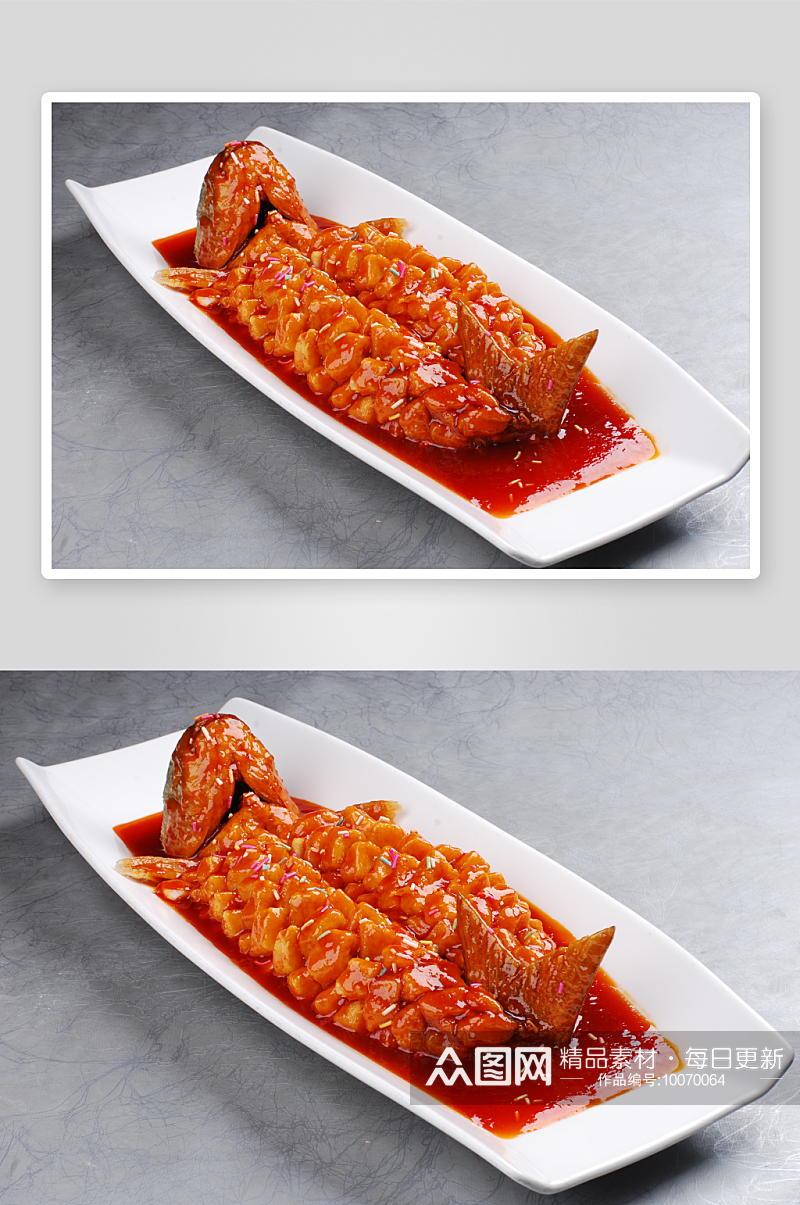 松鼠鱼份美食高清摄影图素材