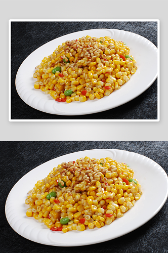 松仁玉米元份美食高清摄影图