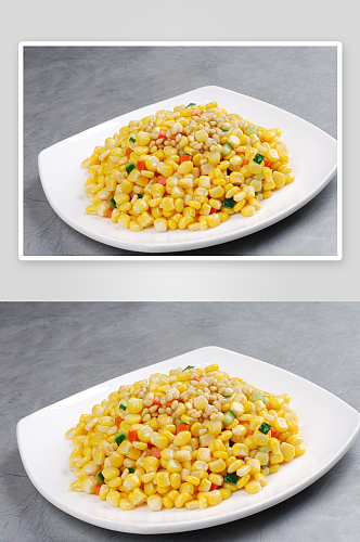 松仁玉米份美食高清摄影图