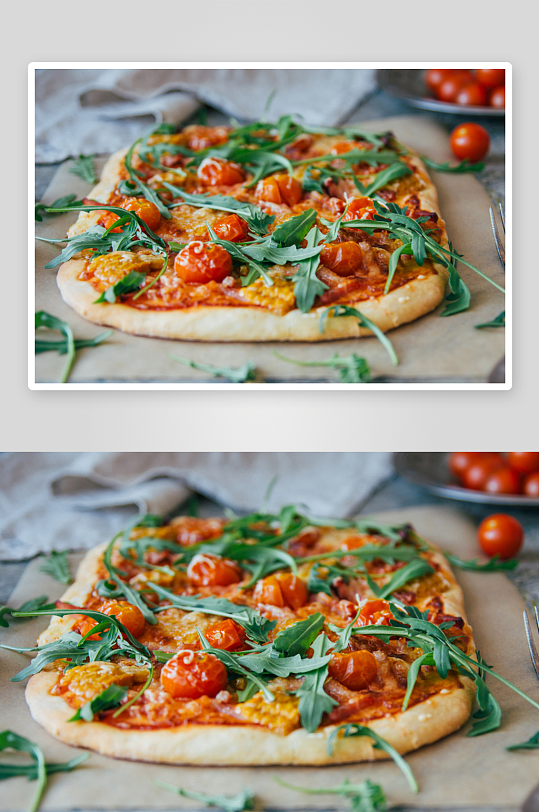 披萨美食高清图摄影图