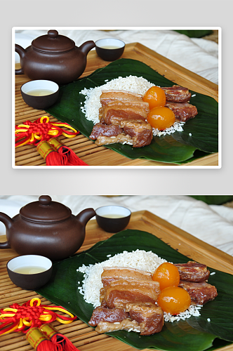 糯米粽子美食高清摄影