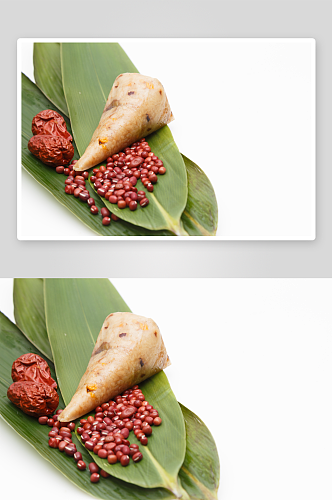 糯米粽子美食高清摄影图