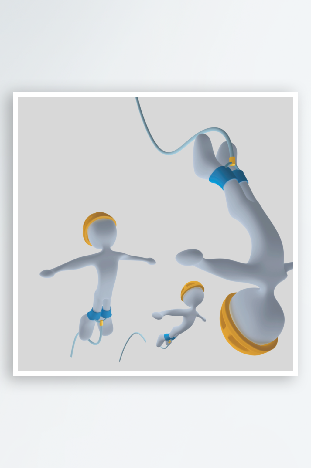 工厂3D小人元素免抠素材