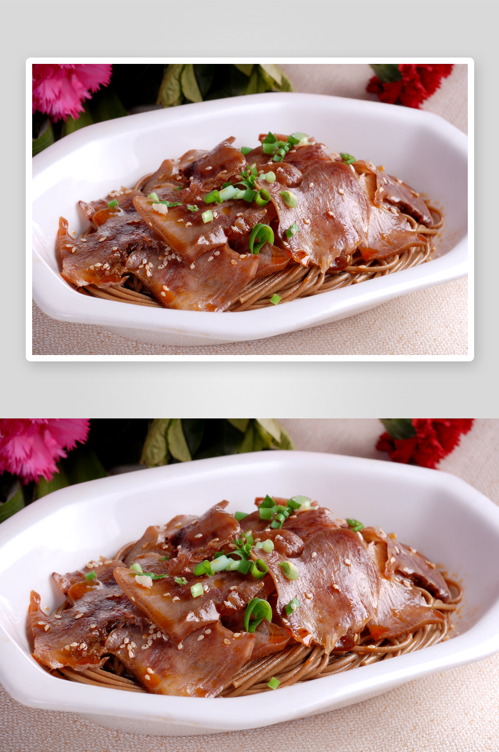 乔面拱嘴美食高清摄影图素材