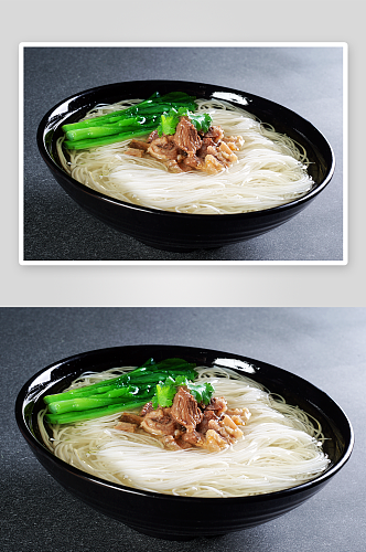 面食清汤牦牛肉粉美食高清摄影图