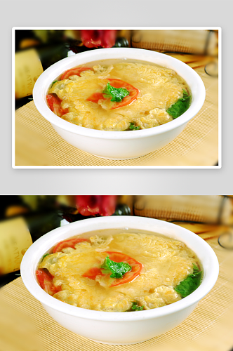 汤番茄蛋汤老火炖汤摄影图