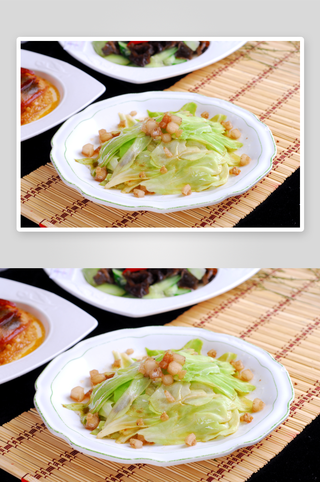 素油渣白菜美食高清摄影图素材