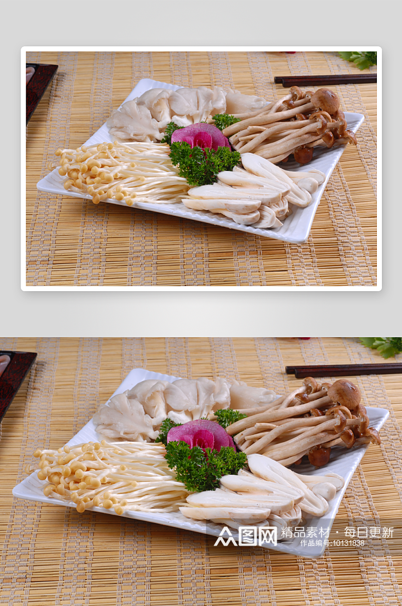 素拼菇类拼盘美食高清摄影图素材