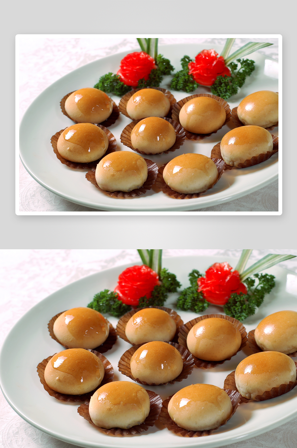 精美点心蜜汁叉烧包美食高清摄影图素材