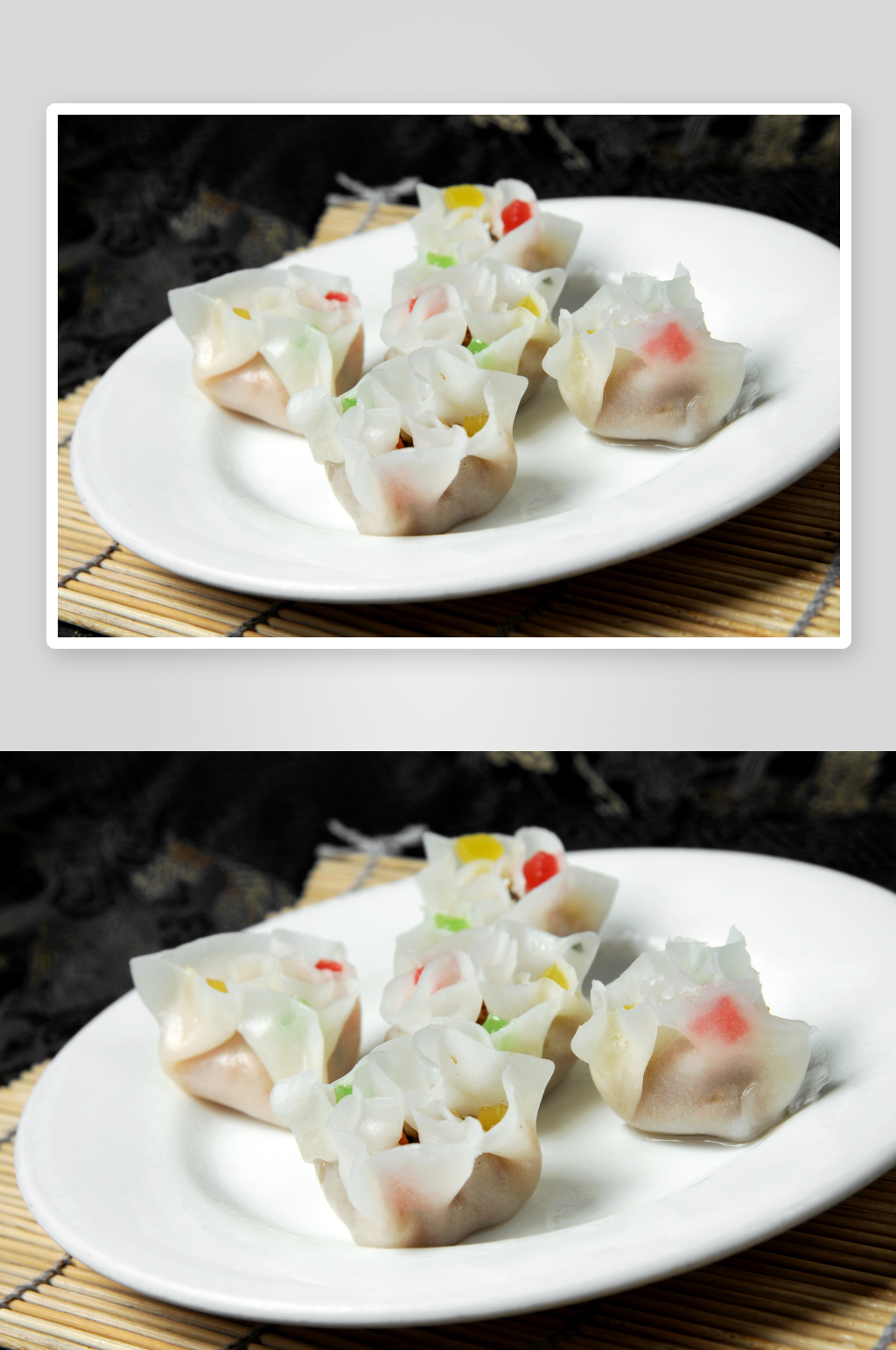 一品蒸饺美食高清摄影图素材