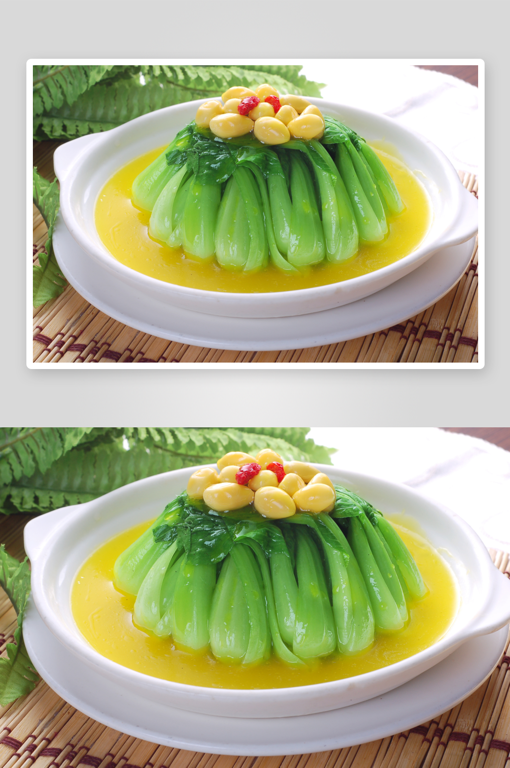 时蔬白果菜胆美食高清摄影图素材