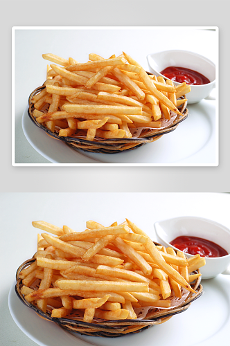 亚洲美食法式炸薯条美食高清摄影图