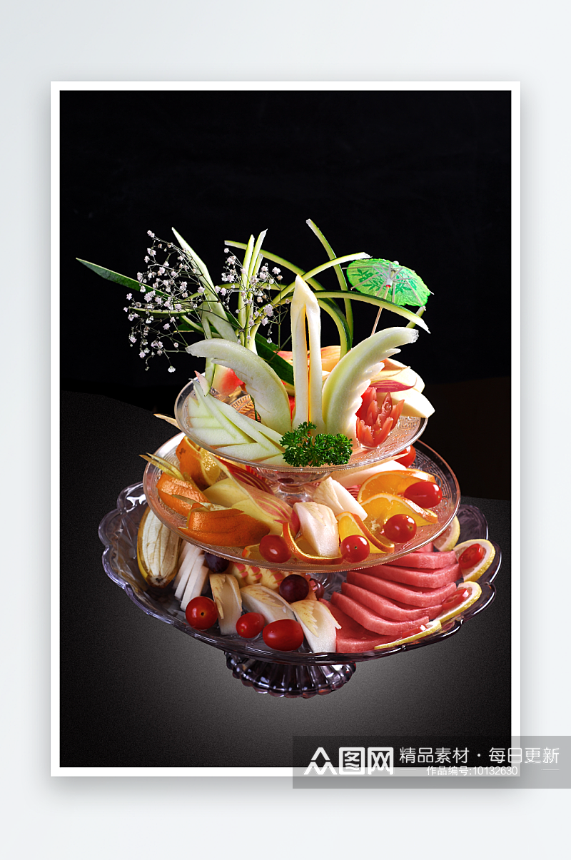 果盘四季水果拼盘美食高清摄影图素材
