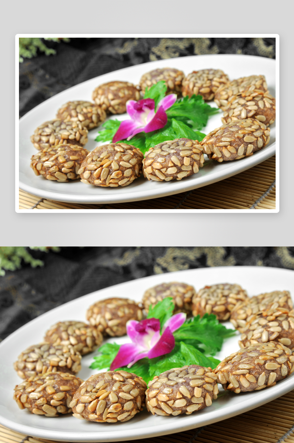 瓜仁豆沙饼美食高清摄影图素材