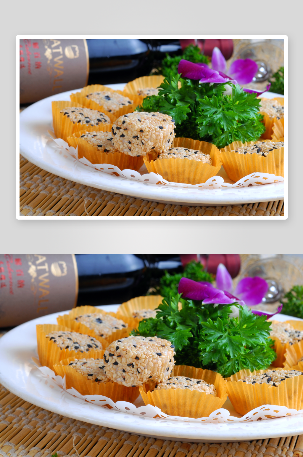 小吃芝麻酥饼美食高清摄影图素材