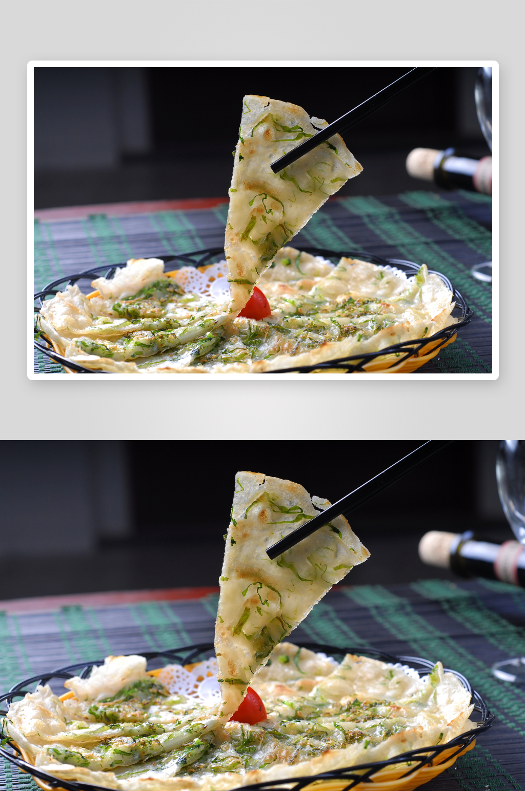 小吃野菜煎饼美食高清摄影图素材