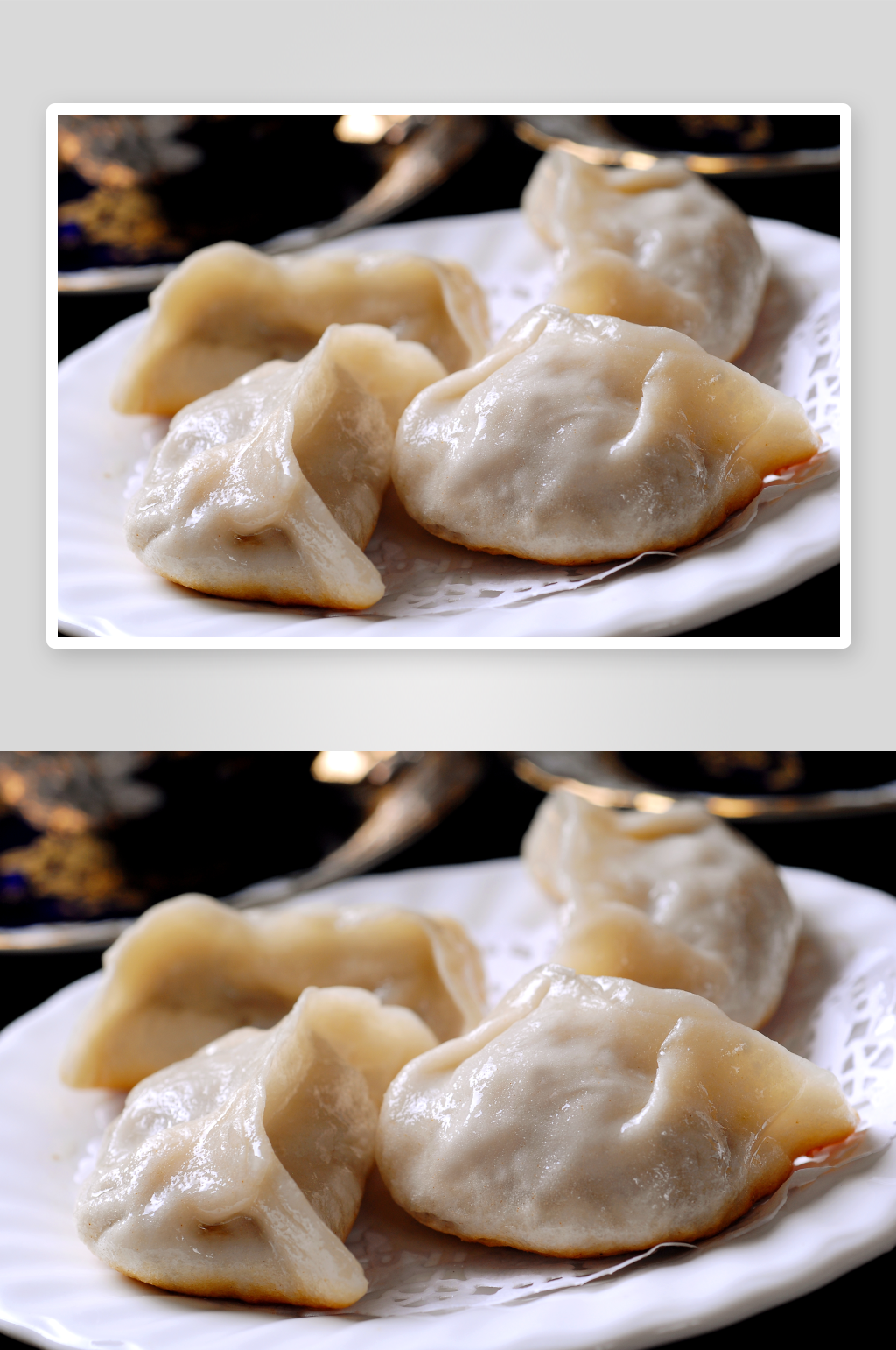 点心香煎锅贴美食高清摄影图素材