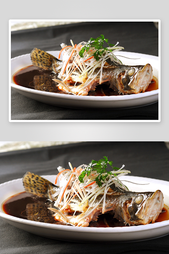 清蒸桂鱼美食高清摄影图