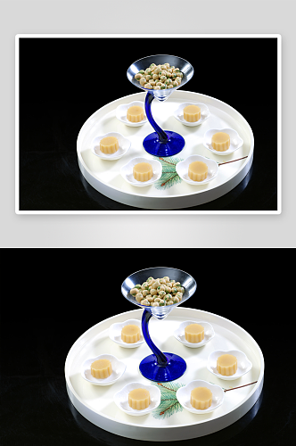 小吃豌豆黄美食高清摄影图