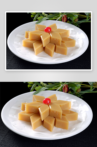 大小吃豌豆黄美食高清摄影图
