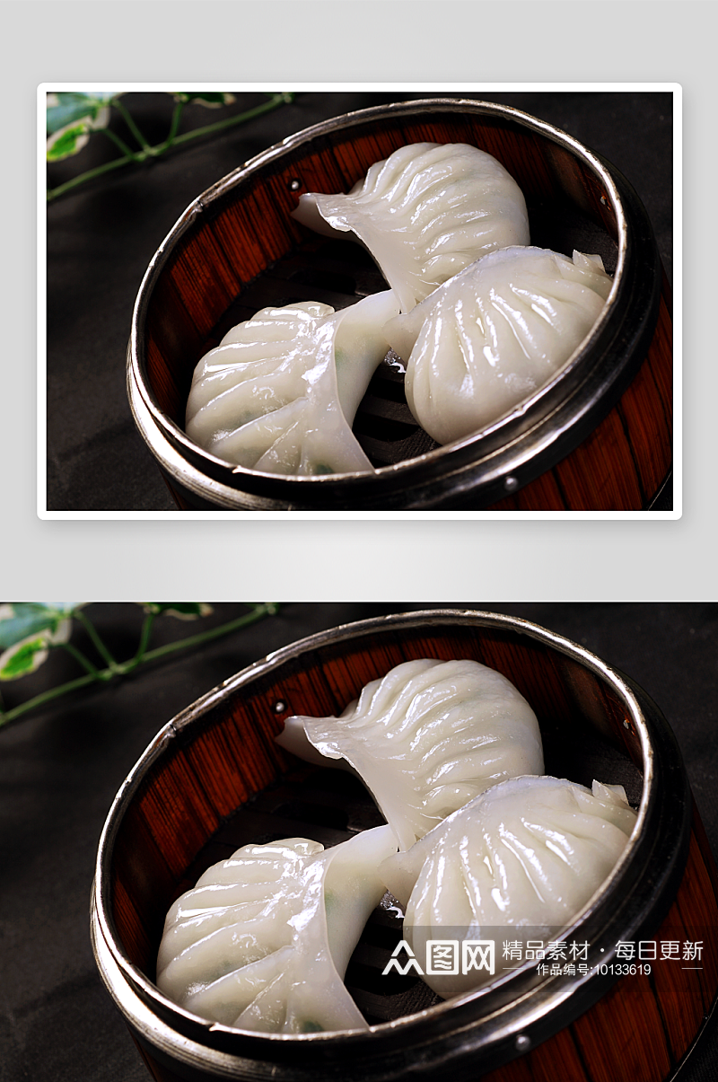 大点水晶韭菜饺美食高清摄影图素材