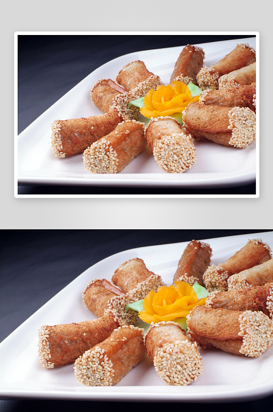 小吃苕香土司卷美食高清摄影图