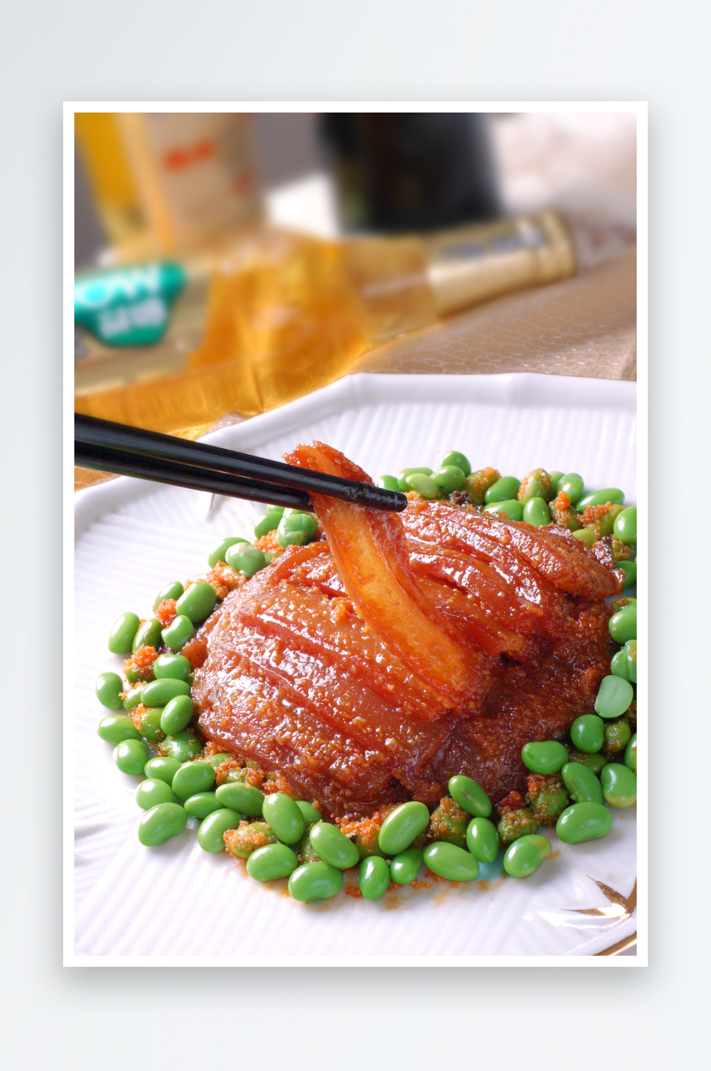 川粤青豆粉蒸肉美食高清摄影图素材