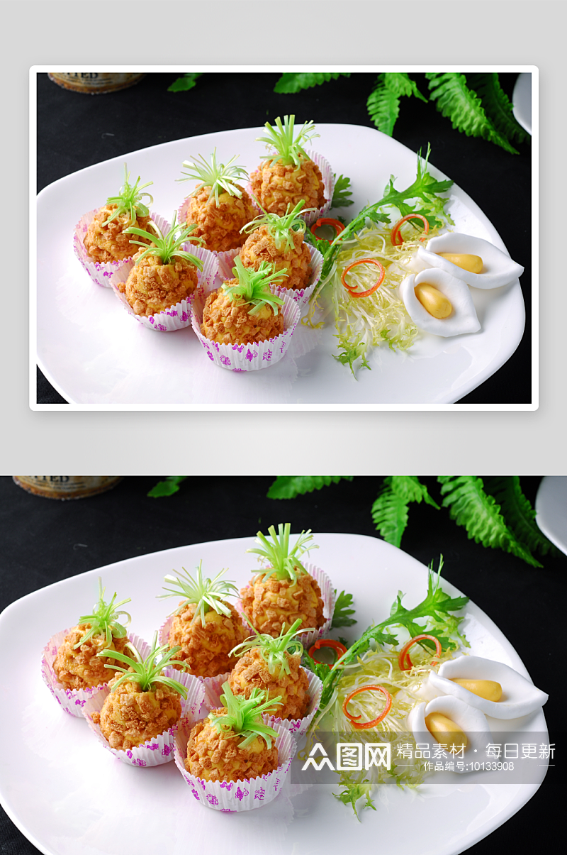 菠萝酥美食高清摄影图素材