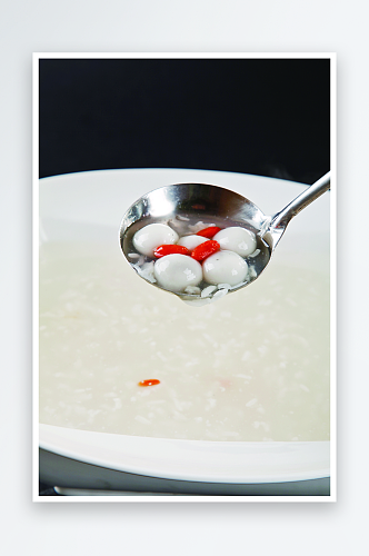 米酒汤圆美食高清摄影图
