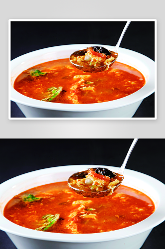 原汁西红柿蛋汤美食高清摄影图