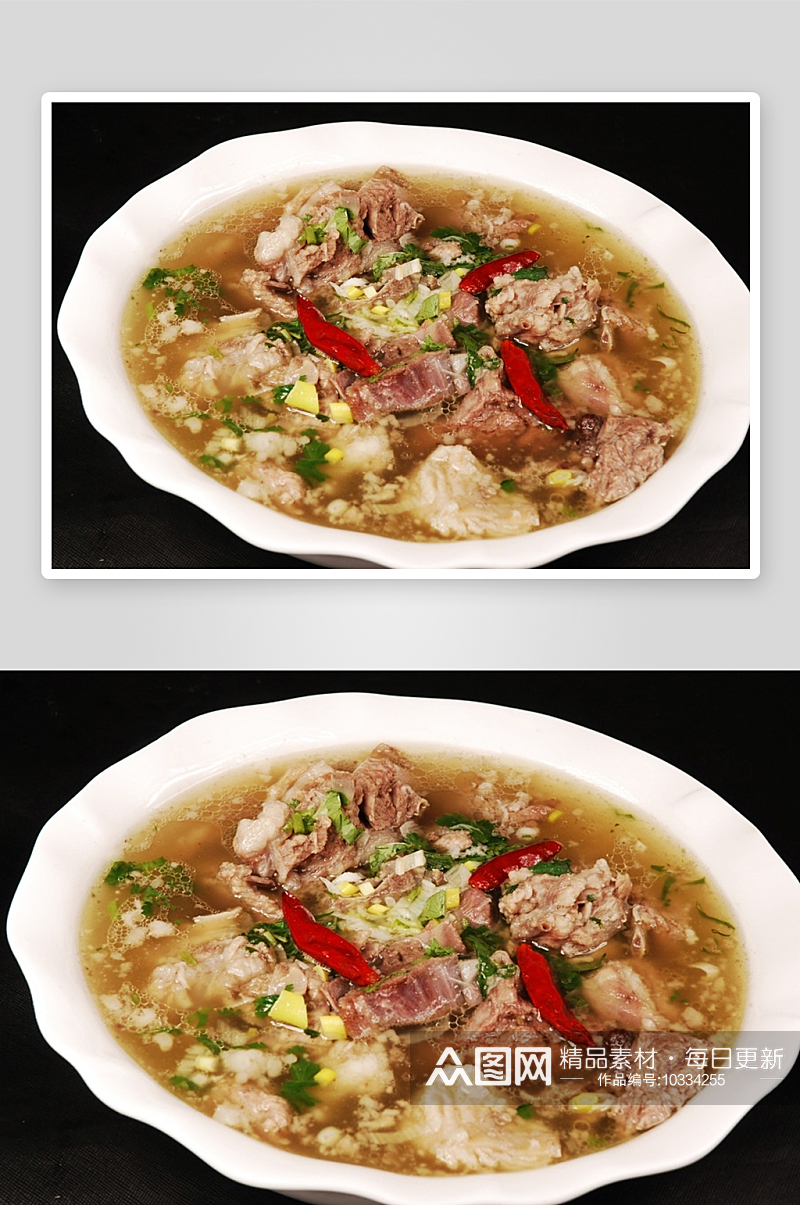 陕北红清炖羊肉美食高清摄影图素材