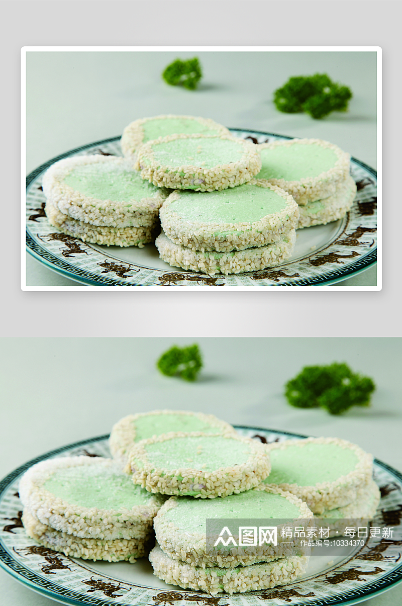绿茶佛饼美食高清摄影图素材