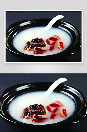 红枣桂圆粥美食高清摄影图