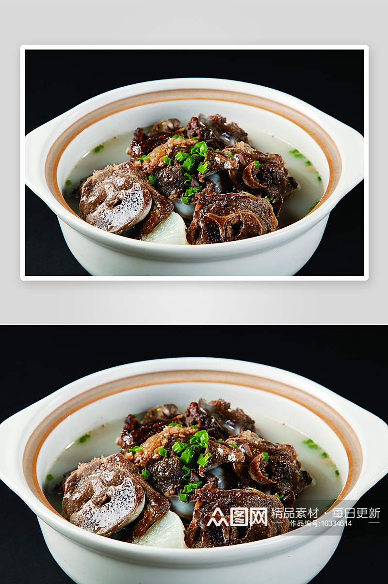 砂锅羊腰炖萝卜美食高清摄影图素材