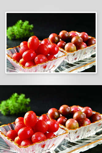 黑番茄双拼美食高清摄影图
