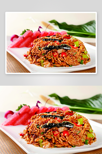 日式鳗鱼炒饭美食高清摄影图
