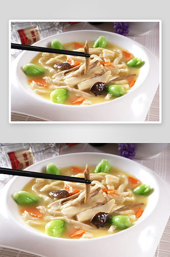 热山珍烩面疙瘩美食高清摄影图